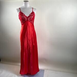 Vintage fredricks red maxi slip dress